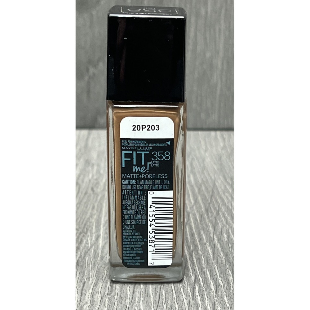 2 x Maybelline Fit Me! Matte + Poreless Foundation #358 Latte 1 Fl Oz / 30ml - Picture 5 of 6
